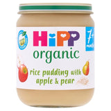 HiPP Organic Rice Pudding with Apple & Pear 160g baby food, UK version