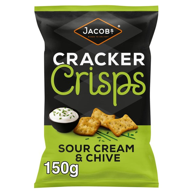 Jacob's Sour Cream and Chive crisp snack biscuits 150g, UK version