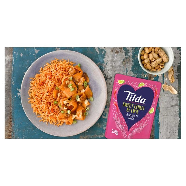 Tilda sweet chilli and lime microwave basmati rice 250g (British brand)