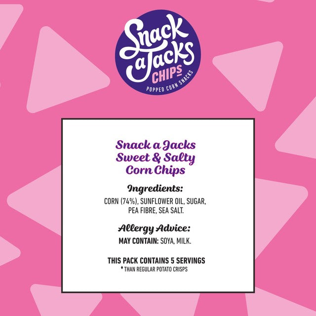 Popworks Snack a Jacks Sweet & Salty popcorn 85g (British brand)
