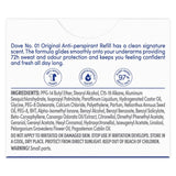 Dove No1 Original antiperspirant deodorant refill (British brand)