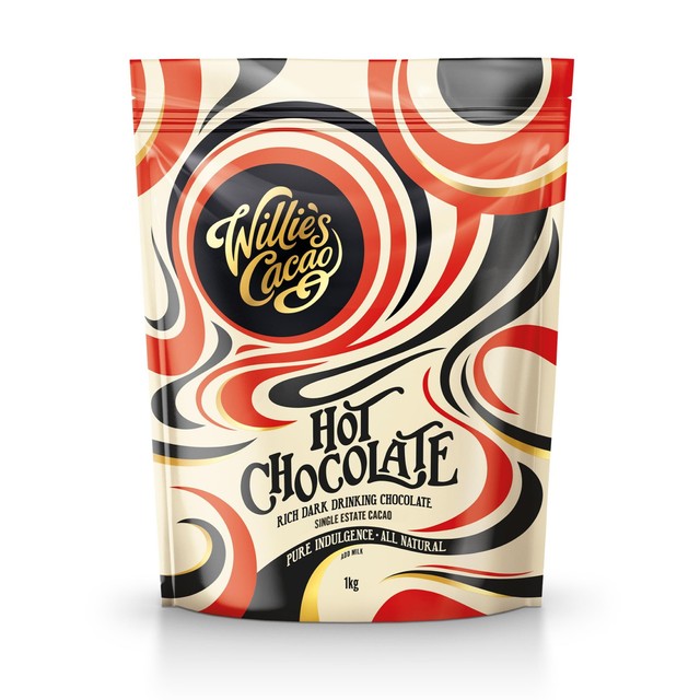 Willies Cacao 52% Cacao Vegan Hot Chocolate Powder 1kg (British brand)