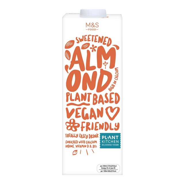 M&S sweetened almond drink 1L, imported from the UK