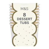 M&S M&S White & Gold Disposable Paper Dessert Tubs 8 Pack- Buy online at McGrocer