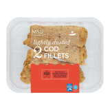 M&S 2 Lightly Dusted Cod Fillets Frozen Fish Fillets 260g