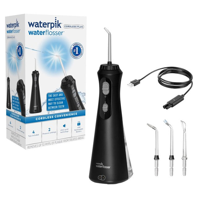 Waterpik Cordless Plus Black water flosser (British brand)