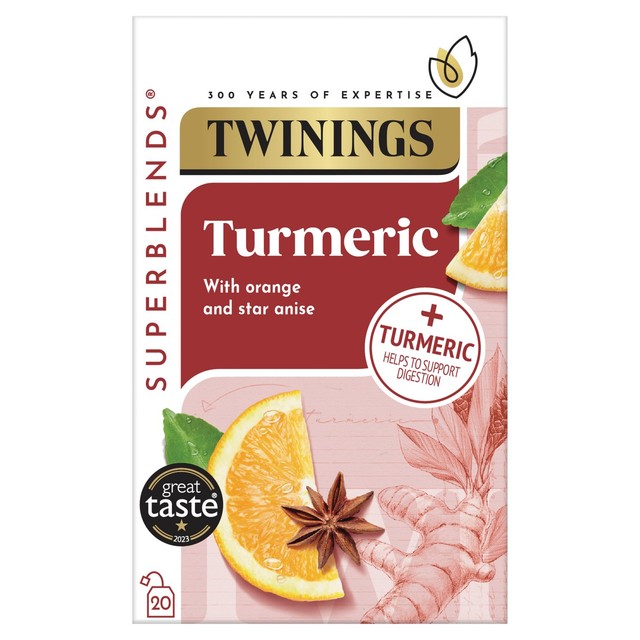 Twinings turmeric tea bags orange star anise 20pack (British brand)