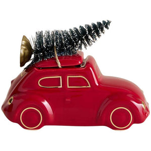 M&S Mandarin Clove and Cinnamon Ceramic Car Candle Red Mix