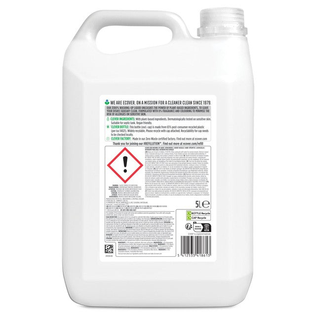 Ecover Zero washing up liquid 5L - British product