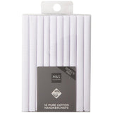 M&S M&S Antibacterial Pure Cotton Handkerchiefs White 10 Pack- Buy online at McGrocer