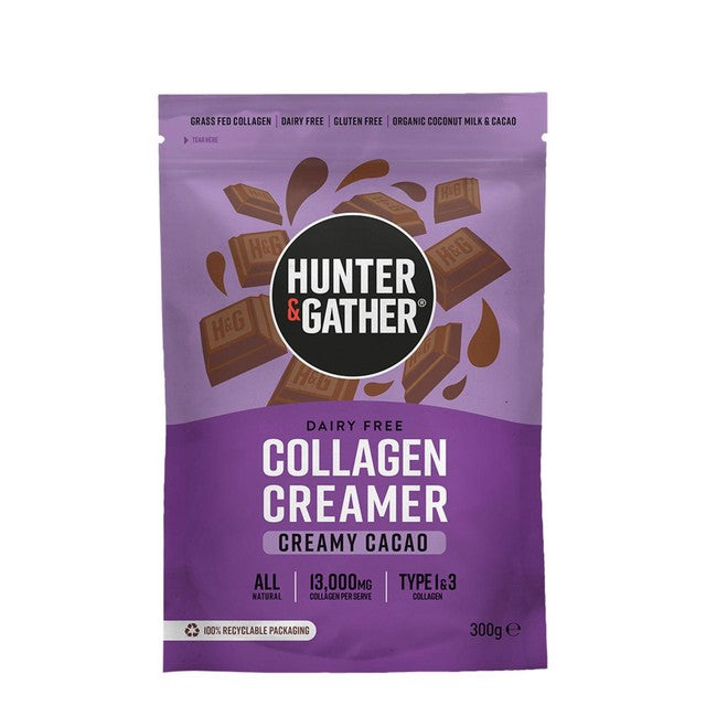 Hunter & Gather cacao collagen creamer powder 300g, UK version