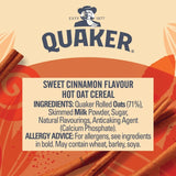 Quaker sweet cinnamon porridge pot 57g (British brand)