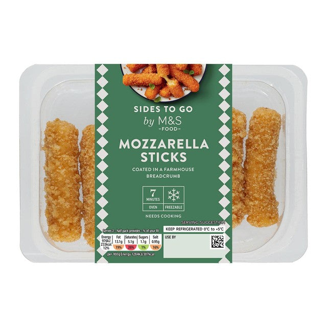 M&S Mozzarella Sticks 150g, imported from the UK