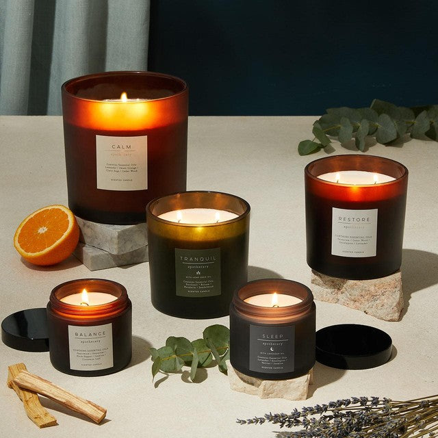 M&S Apothecary Restore large 3 wick scented candle, imported from the UK