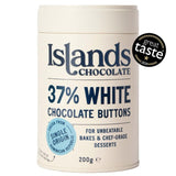 M&S Islands 37% White Chocolate Buttons Tin 200g- Buy online at McGrocer