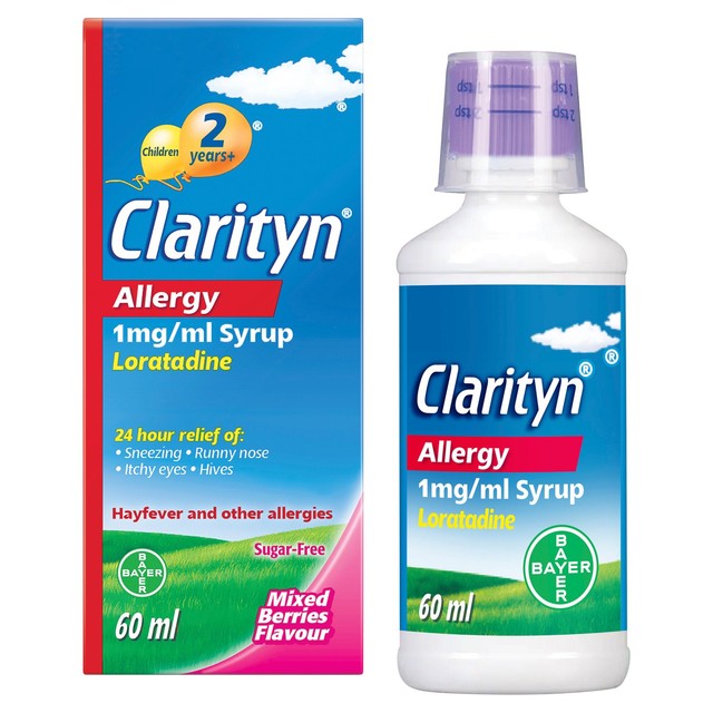 Clarityn Kids Allergy Syrup Mixed Berries 60ml - British product