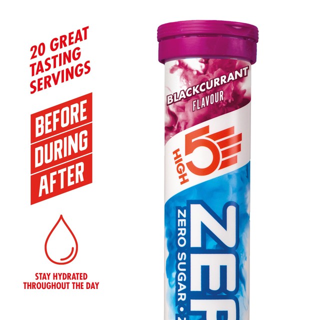 HIGH5 ZERO Blackcurrant electrolyte tablets 20 tablets (British brand)