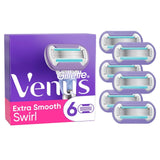 Gillette Venus Deluxe Smooth Swirl Contour razor blades 6-pack, UK version
