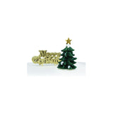 Anniversary House Christmas tree resin cake topper with motto, imported from the UK