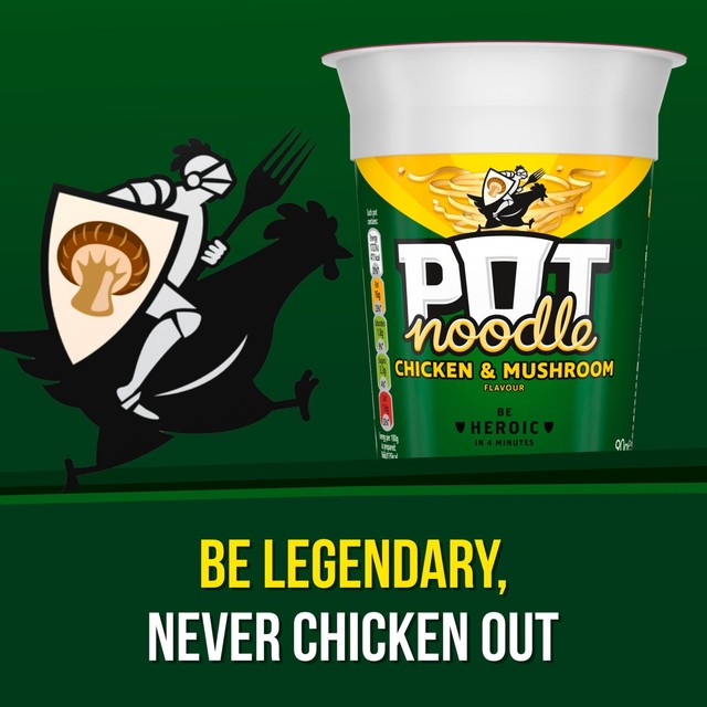 Pot Noodle chicken mushroom instant noodle pot 4 pack, imported from the UK