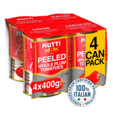 Mutti peeled plum Italian tomatoes 4 x 400g, imported from the UK