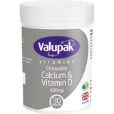 Valupak Calcium and Vitamin D supplement tablets 30 pack (British brand)