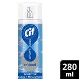 M&S Cif Infinite Clean Sensitive Lotus and Mineral Salts All-in-One Cleaning Spray Reload 280ml- Buy online at McGrocer