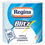 Regina Blitz kitchen roll 140 supersized sheets 2 roll, imported from the UK