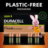 Duracell AAA rechargeable batteries 4 pack - British product