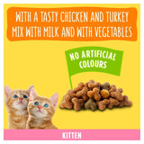 Go-Cat kitten chicken turkey and milk dry cat food 2kg, UK version