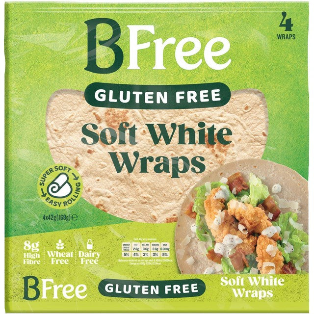 BFree soft white gluten free wraps 4 pack - British product