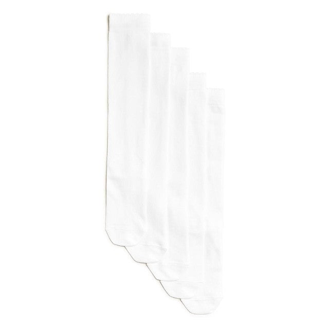 M&S kids socks white 5-pack size 6-8, imported from the UK