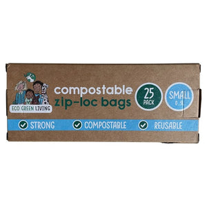 Eco Green Living Compostable Small Resealable Food Storage Bags 0.5L