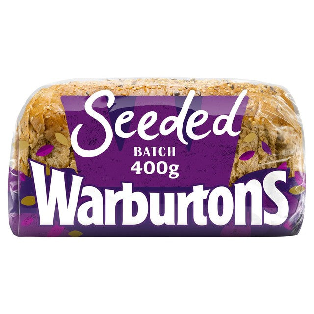 Warburtons sliced seeded batch loaf 400g (British brand)