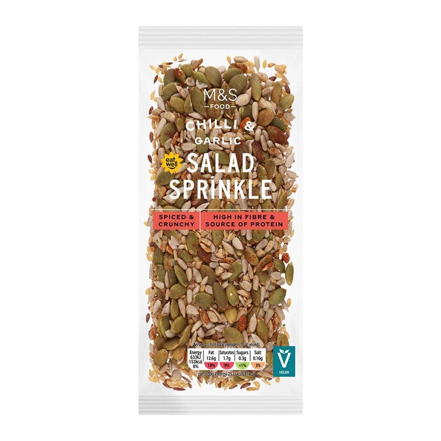 M&S protein seed mix with garlic and chilli seasoning 50g, imported from the UK