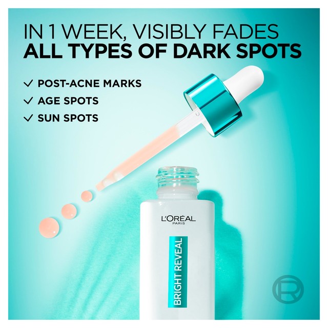 L'Oreal Paris Bright Reveal Dark Spot Serum 30ml, UK version