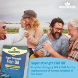 Natures Aid Omega-3 fish oil softgels 60 count, imported from the UK