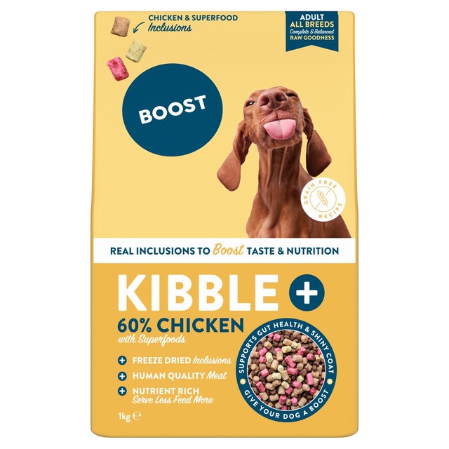 Boost Pet Kibble Plus chicken superfood dry dog food 1kg - British product