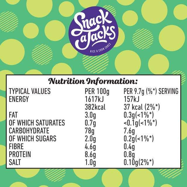 Snack a Jacks sour cream and chive rice cakes 117g (British brand)