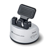MasterClass knife sharpener in silver, gift boxed, 6x6x7 cm, imported from the UK