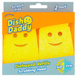 Scrub Daddy dishwand refill head yellow 2 pack (British brand)
