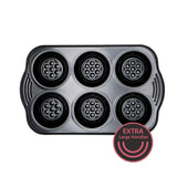M&S Prestige Aerolift Carbon Steel Muffin Tin 6 Cup- Buy online at McGrocer