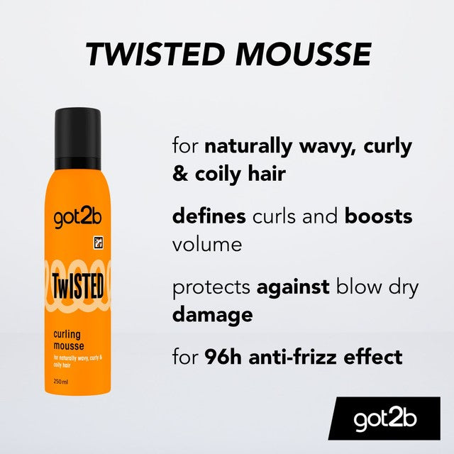 Schwarzkopf got2b Twisted Curling Mousse 250ml (British brand)