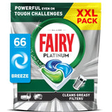 Tablettes pour lave-vaisselle Fairy Platinum All in One au citron, 66 par paquet