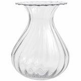 M&S fluted glass bouquet vase clear one size, imported from the UK