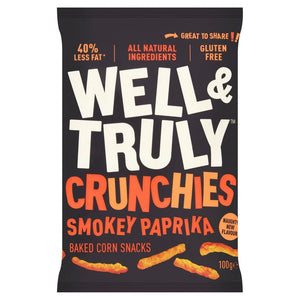 Well & Truly Crunchy Smokey Paprika Sticks Crisps 100g