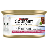 Gourmet Solitaire Beef wet cat food 85g - British product