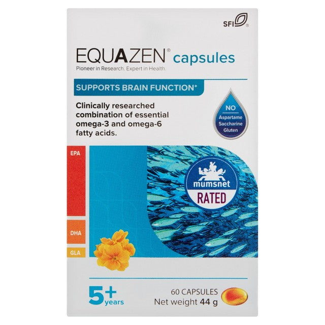 Equazen omega-3 and omega-6 fatty acid supplement capsules - British product