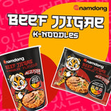 Namdong Beef Jjigae instant noodle block 120g, imported from the UK