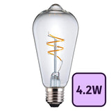 M&S TCP Clear Glass Filament ST64 E27 4.2W Warm White Light Bulb- Buy online at McGrocer
